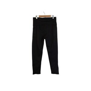Black Leggings‎ with Pockets High Waisted Athletic Yoga Pants Size L/# 3554